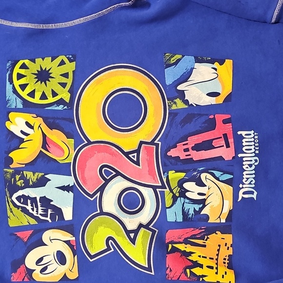 Disney Blue Zip-Up Hoodie with 2020 Logo - Picture 6 of 8